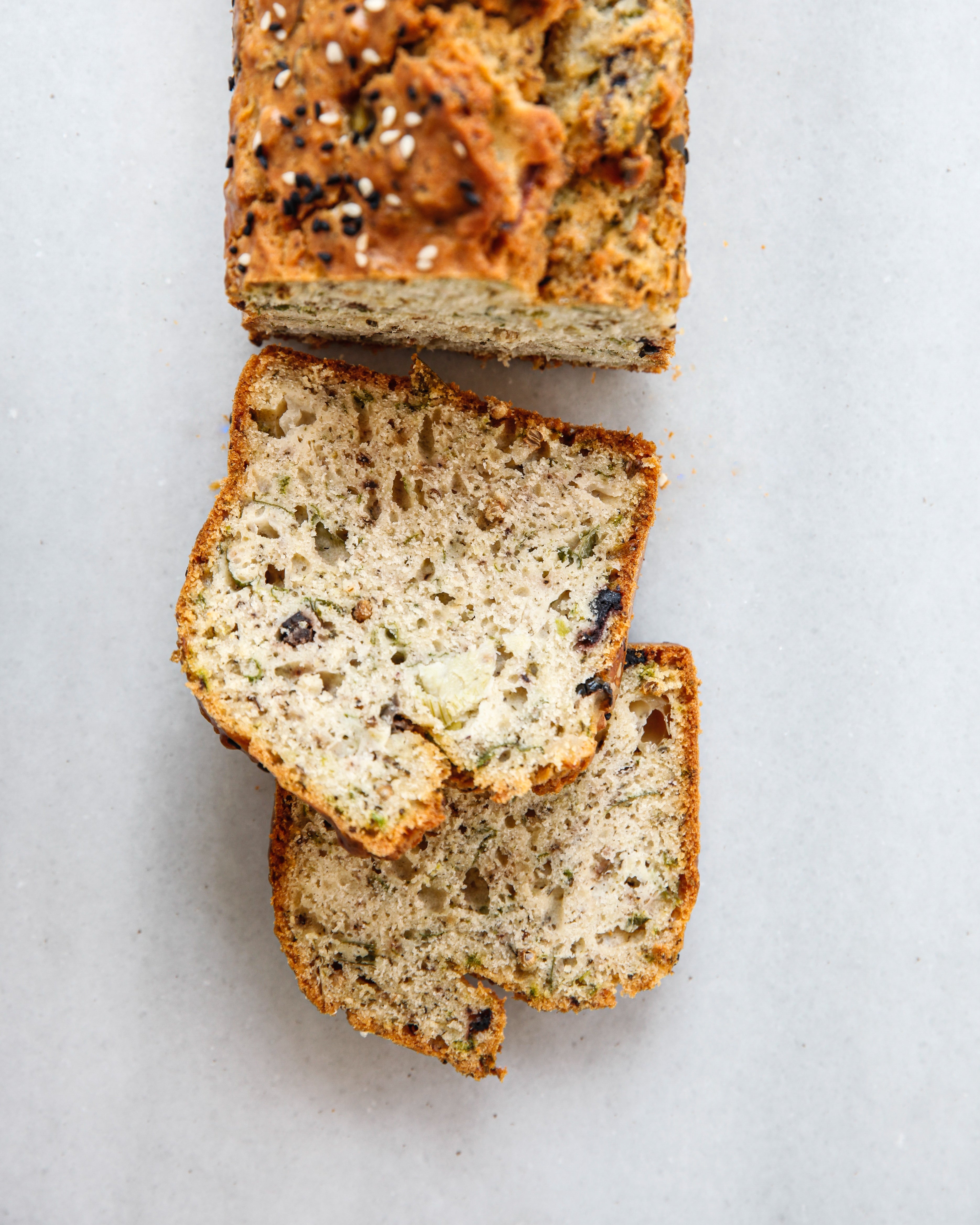 Halloumi & Olive Cake